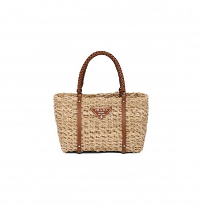 PRADA WOVEN RAFFIA TOTE 1BG336 (29*18*14cm)